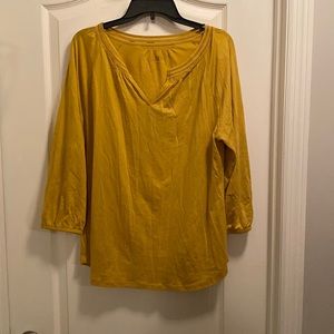 Loft XL mustard yellow top